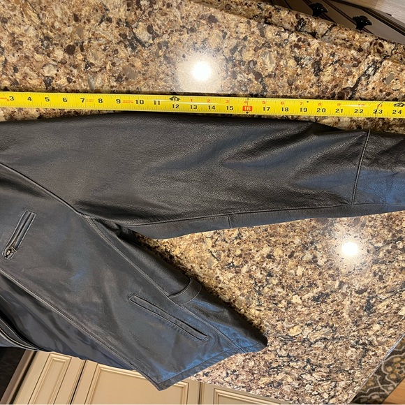 Eddie Bauer Mens Leather Jacket - Dark Brown Large - Picture 8 of 8